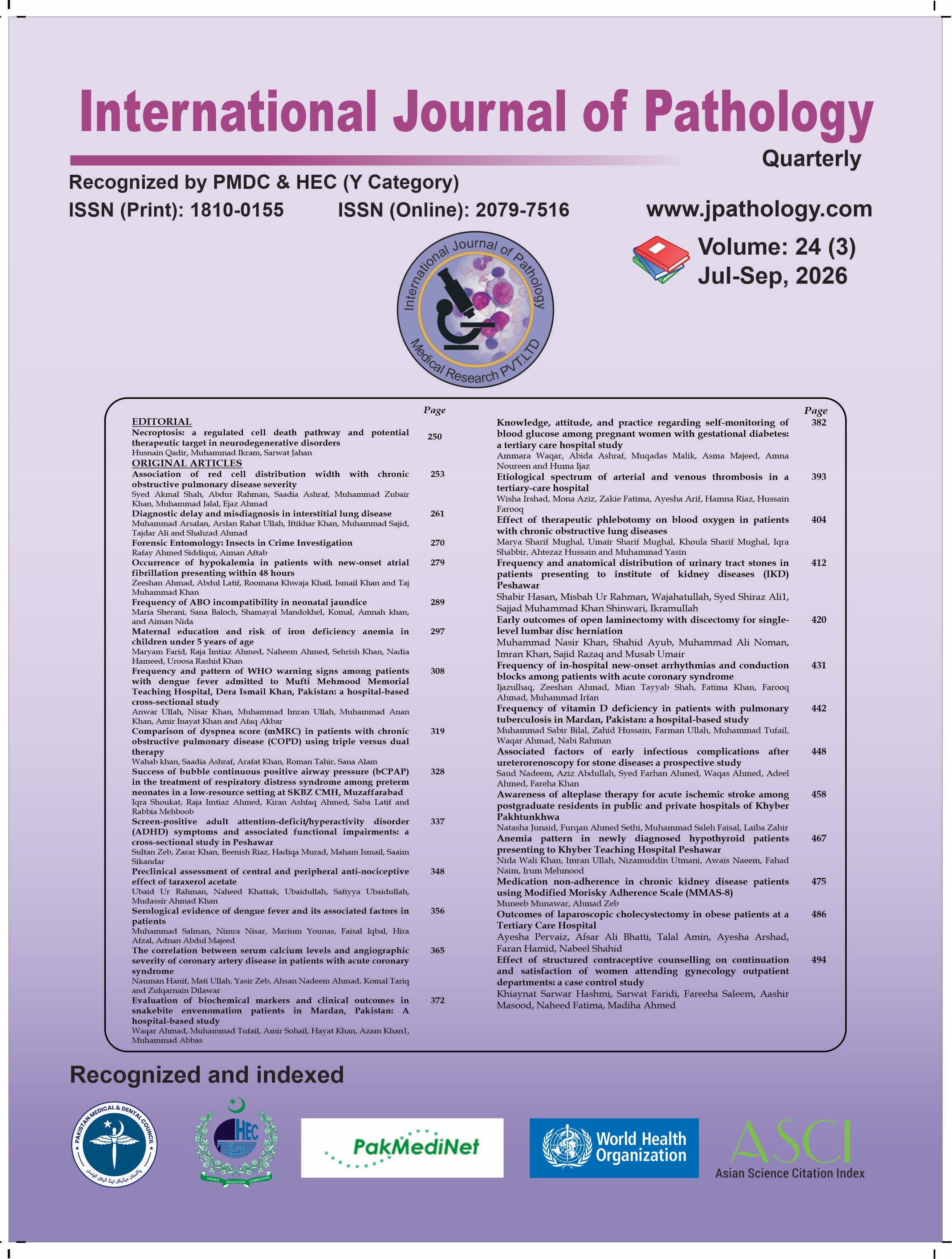 					View Vol. 24 No. 3 (2026): Jul-Sep
				